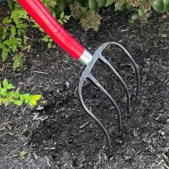 Razor-Back Forged 4-Tine Manure Fork -Landscape greening equipment 0445 3