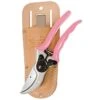 Pink Leonard Traditional Bypass Pruner With Case
