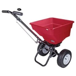 Earthway Commercial Broadcast Spreader With 100 Lb Capacity 7 Earthway Commercial Broadcast Spreader With 100 Lb Capacity -Landscape greening equipment 2170e back angle
