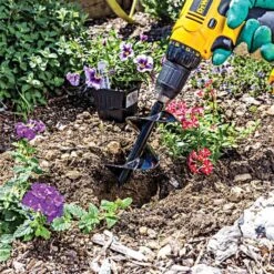 Power Planter Bulb Auger & Bedding Plant Tool -Landscape greening equipment 307 blk 7