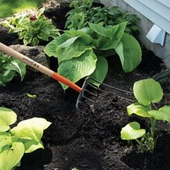 Leonard 6 Tine Forged Steel Manure Fork With 30 Inch D Grip Handle -Landscape greening equipment amf6d 4