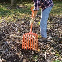 Leonard 8-Tine All-Poly Scoop Fork With 30-inch D-Grip Handle -Landscape greening equipment apf800 5 1