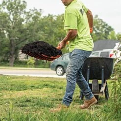 Poly Mulching Fork With D-Grip Handle By A.M. Leonard, 8 Tine, 15in Scoop X 44in Length, Lifetime Warranty -Landscape greening equipment apf810 5 1