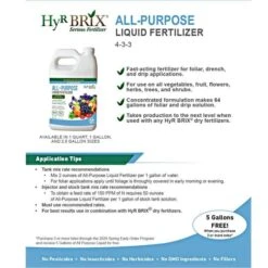 HyR BRIX 4-3-3 All-Purpose Liquid Fertilizer, 1 Gallon -Landscape greening equipment apfg 1