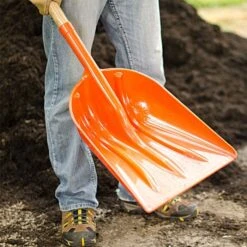 Leonard ABS Scoop Shovel With Straight Handle -Landscape greening equipment aps12l 4