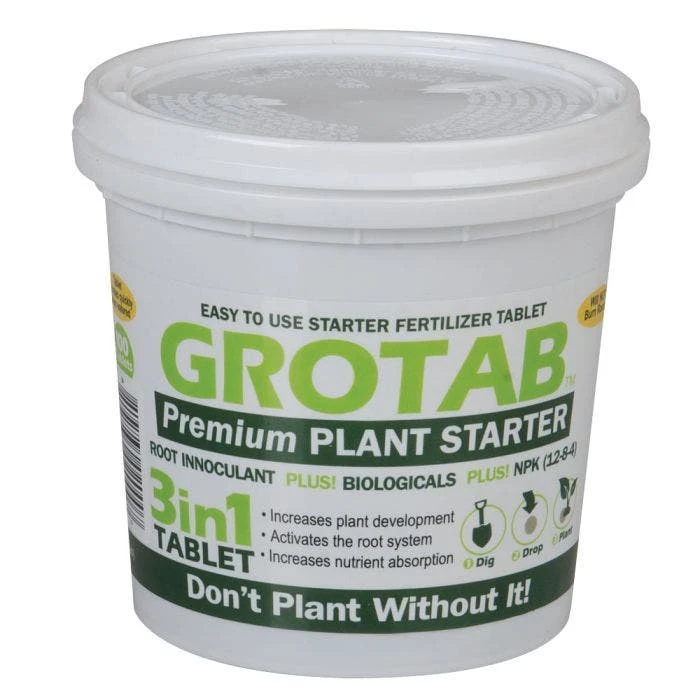 Grotab 3-in-1 Premium Plant Starter (12-8-4), 100 Tabs 1 Grotab 3-in-1 Premium Plant Starter (12-8-4), 100 Tabs