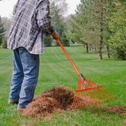 Leonard Spring Rake, 24-Tine Head With Fiberglass Handle -Landscape greening equipment msrf 224 3