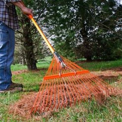 Leonard Spring Rake, 24-Tine Head With Fiberglass Handle -Landscape greening equipment msrf 224 3 1