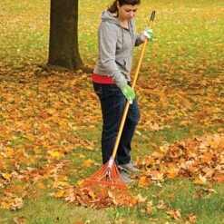 Leonard Spring Rake, 24-Tine Head With Fiberglass Handle -Landscape greening equipment msrf 224 5 1