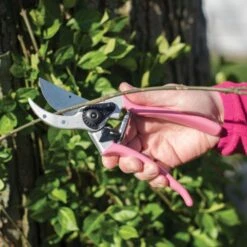 Pink Leonard Deluxe Soil Knife And Pink Traditional Bypass Pruner With Sheath 11 Pink Leonard Deluxe Soil Knife And Pink Traditional Bypass Pruner With Sheath -Landscape greening equipment pk2c 3