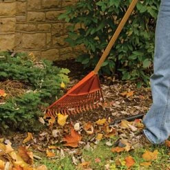 Leonard 18in Poly Rake, 54in Handle -Landscape greening equipment prc18 4 1